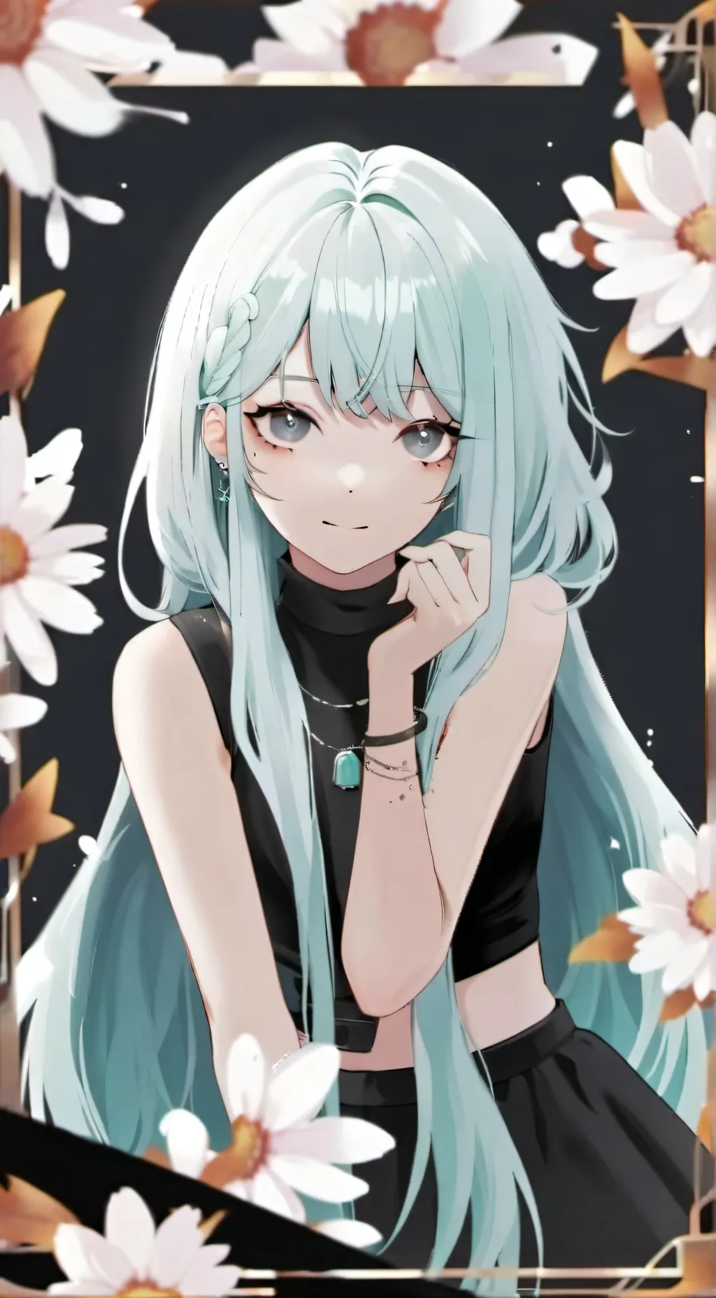 ai character: mint background