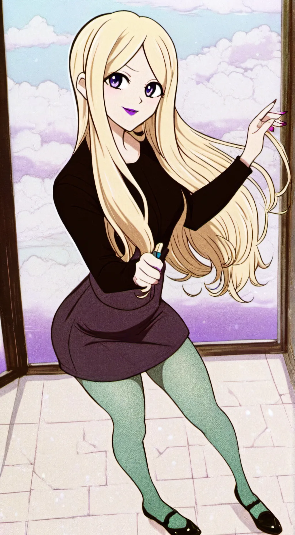 ai character: Dawn Sañchez  background
