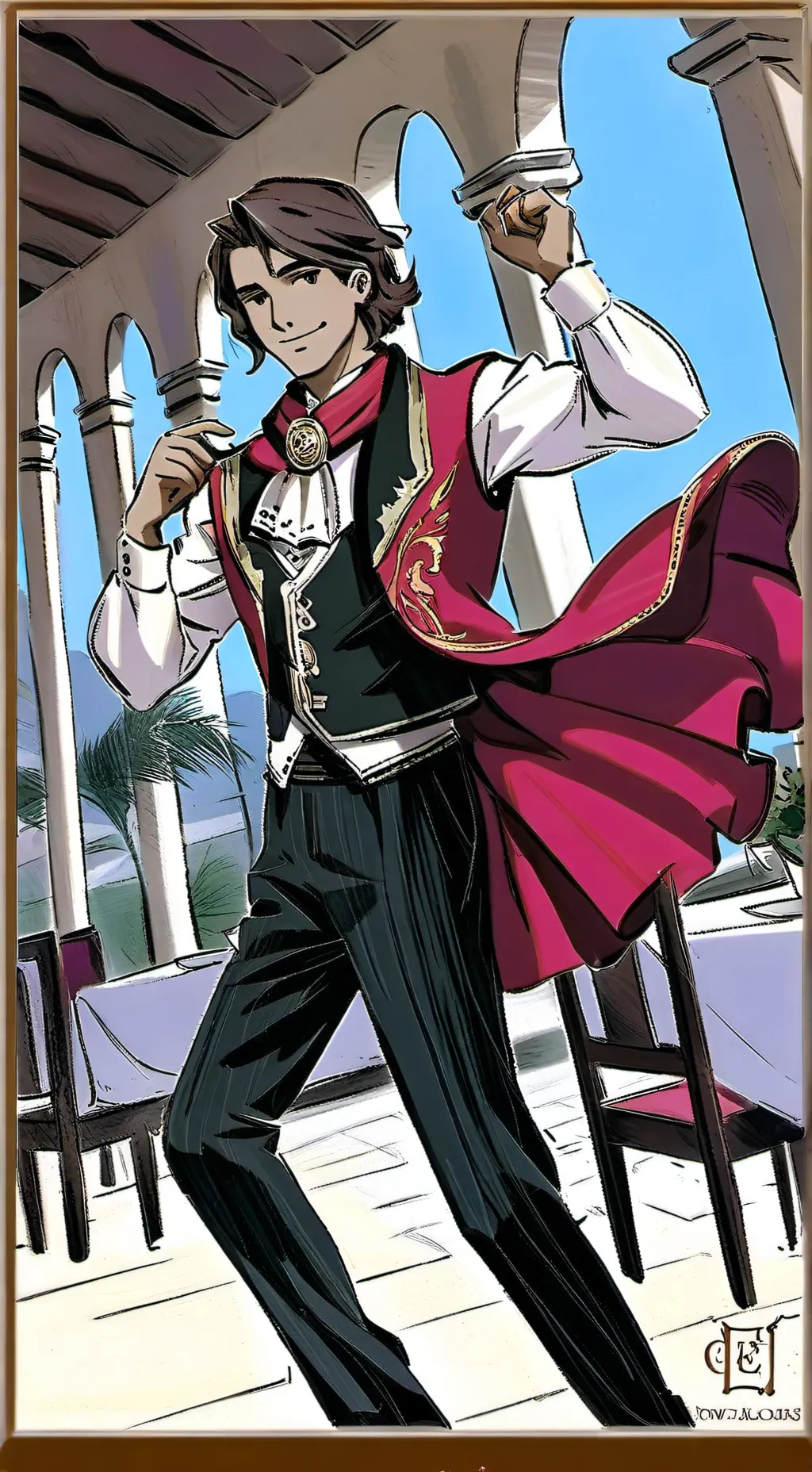 ai character: The Cueca-Dancing Chileno background