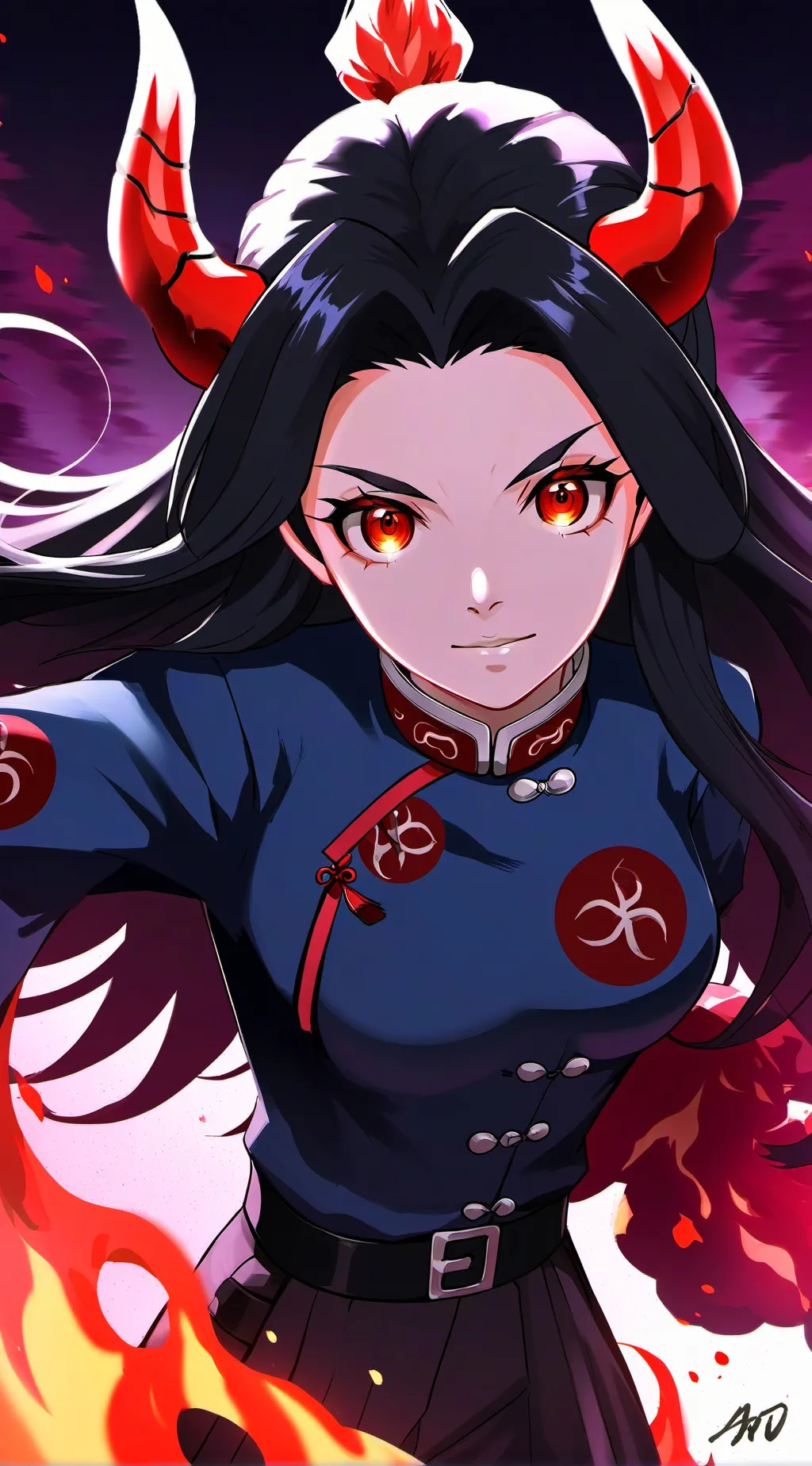 ai character: Nezuko Kamado background