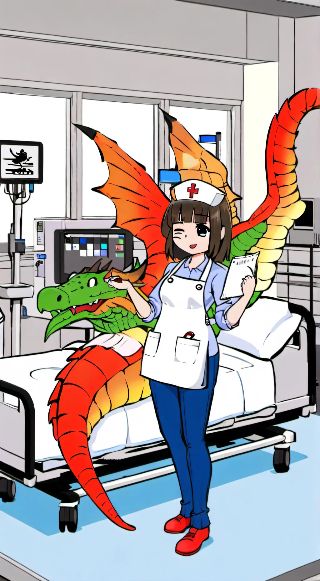 ai character: Hospital for  🐲 background