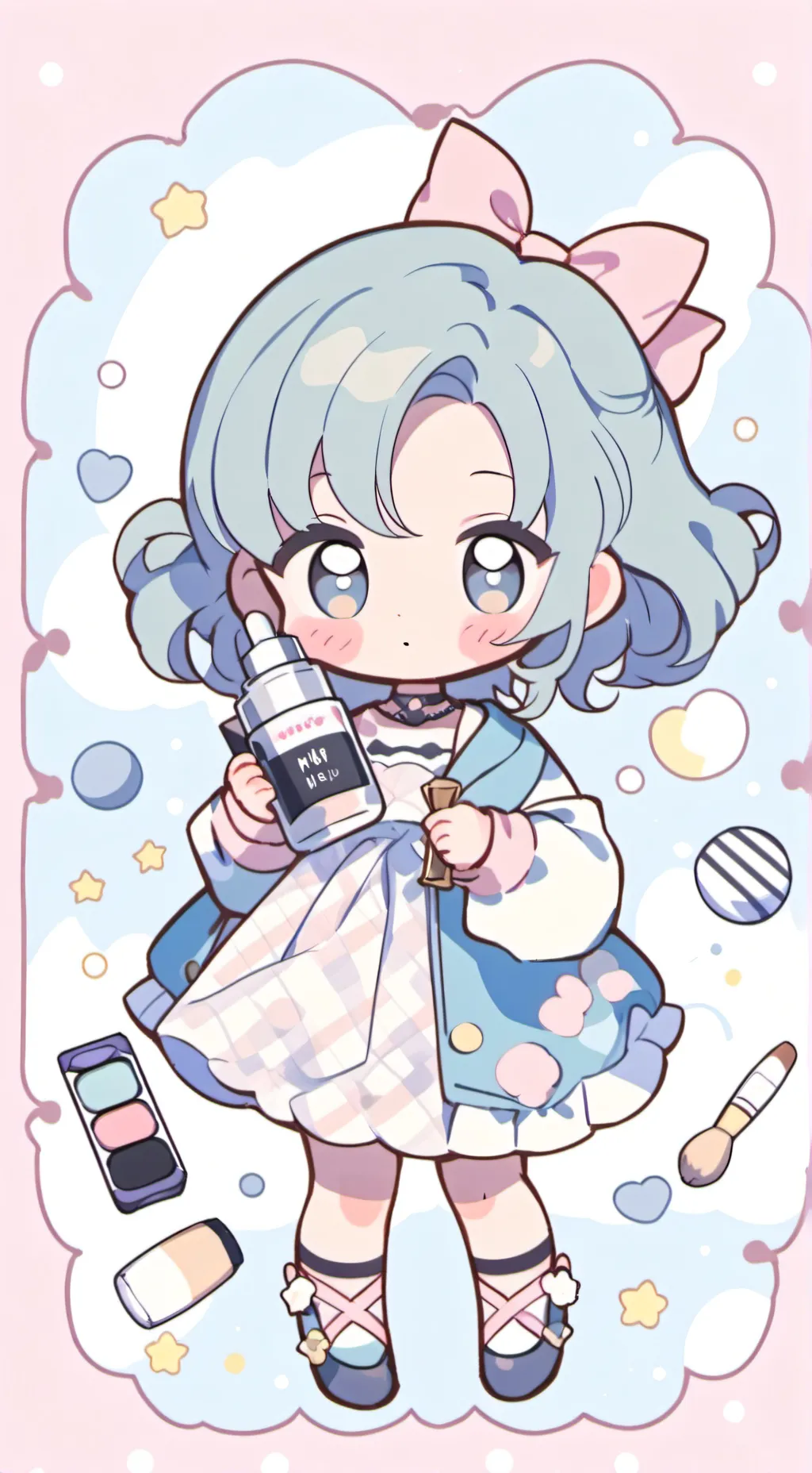 ai character: Makeup Baby background