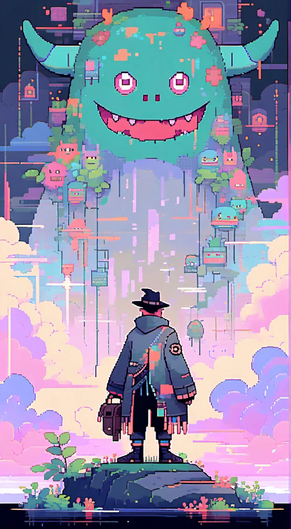 ai character: Rainbow friends 3 background