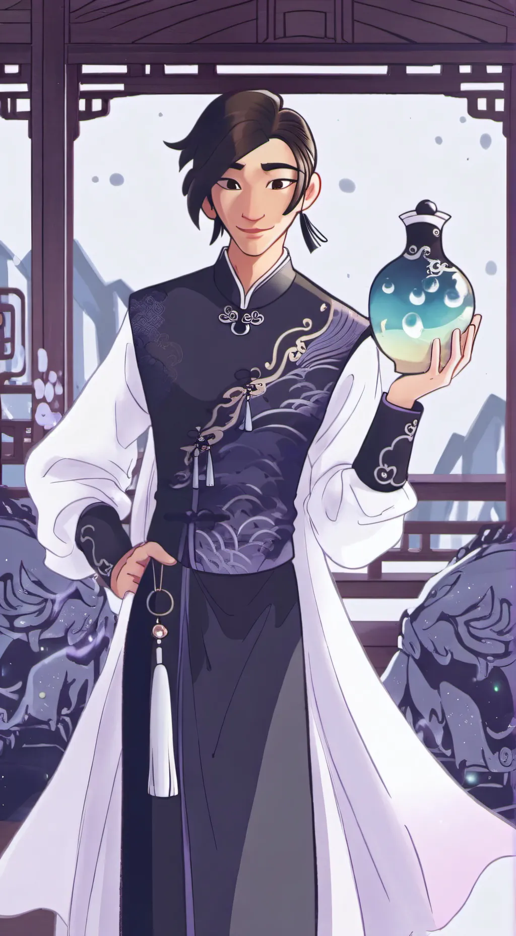 ai character: 🎑  ken sato 🥮 background