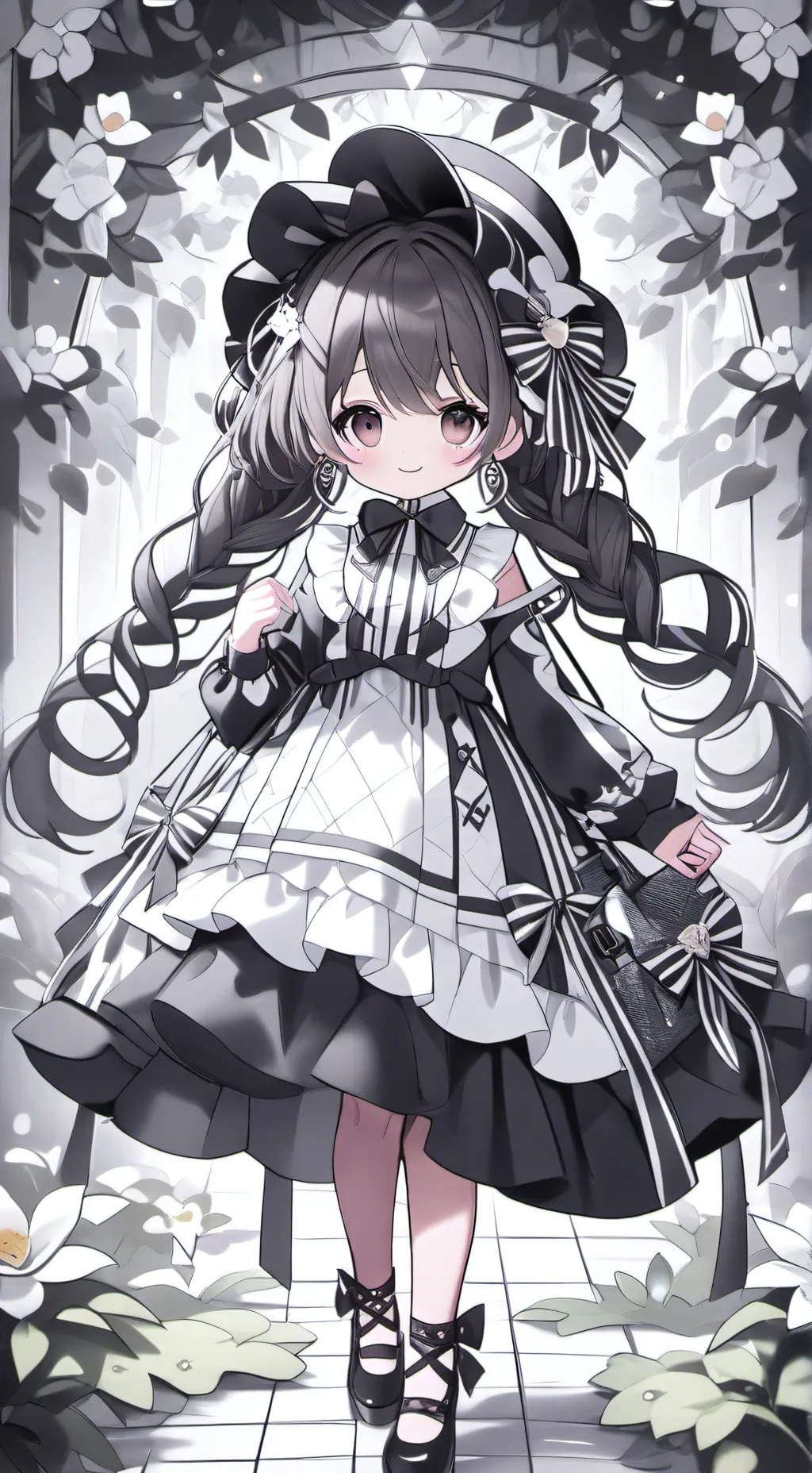 ai character: poupée maléfique background