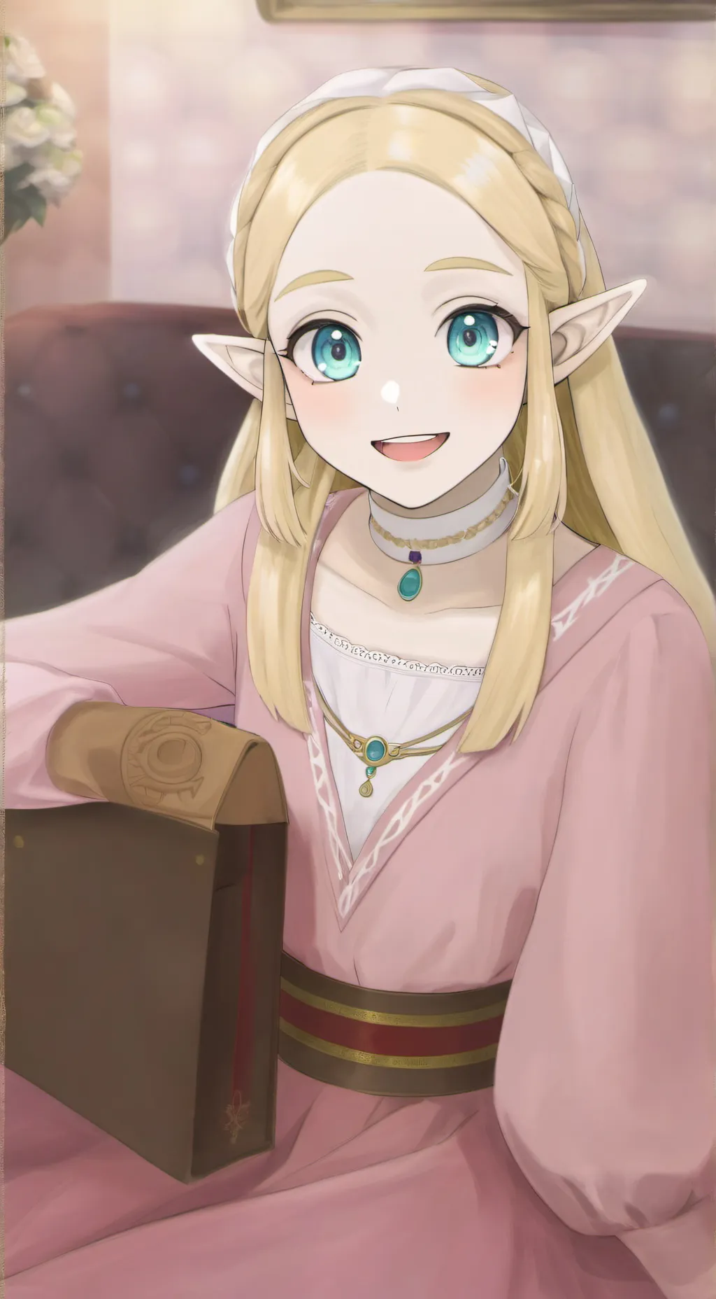 ai character: princesa Zelda  background