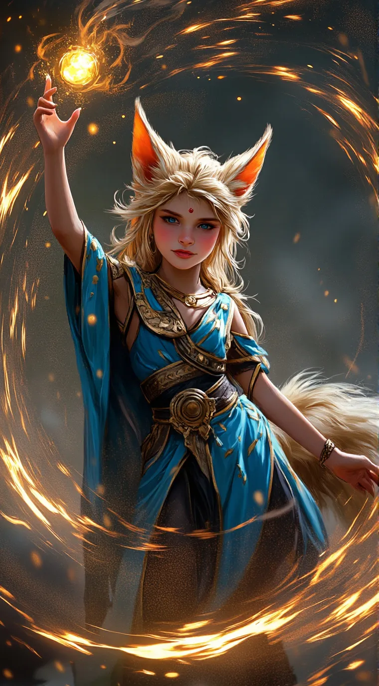 ai character: crypto fox background