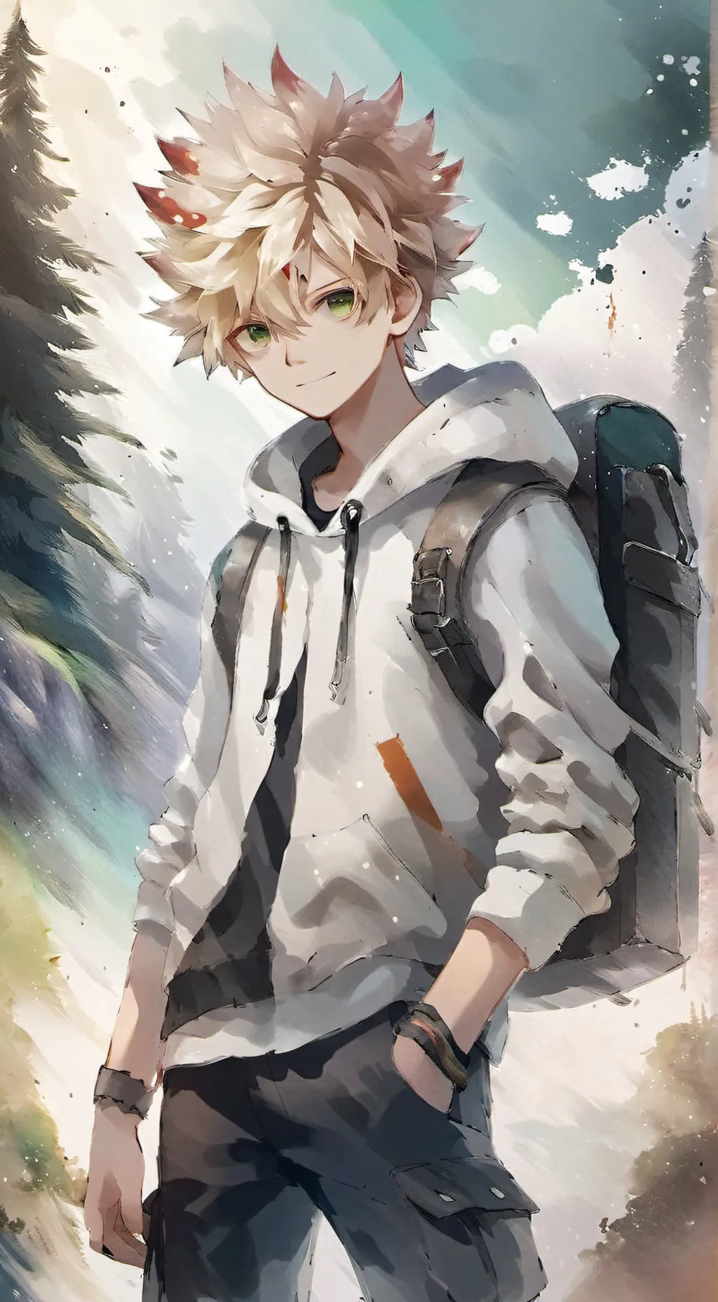 ai character: ◇Katsuki Bakugo◇ background