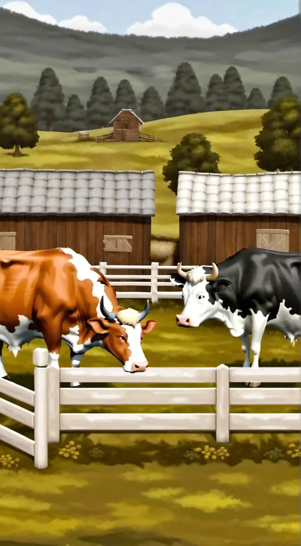 ai character: Cows background