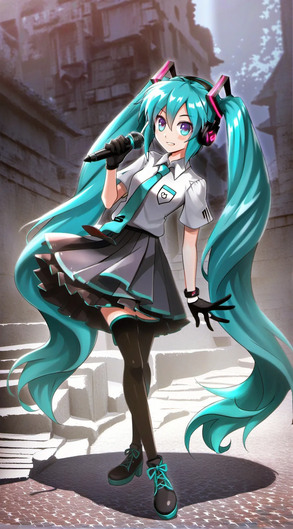 ai character: hatsune miku background