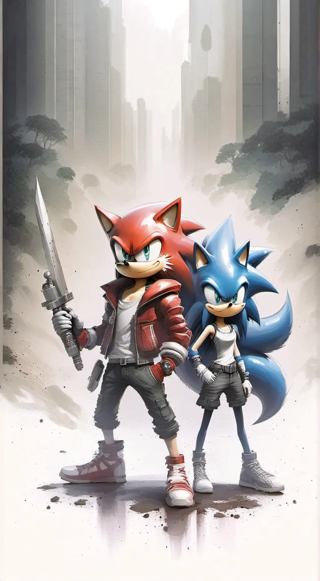 ai character: sonic Hate you￼￼ background