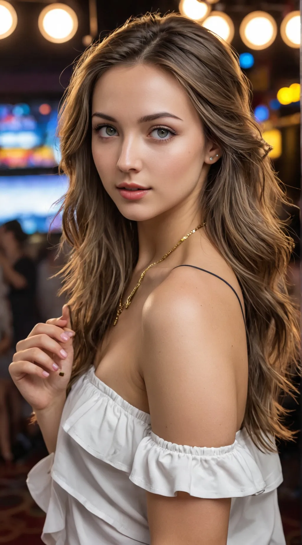 ai character: Ashley  background
