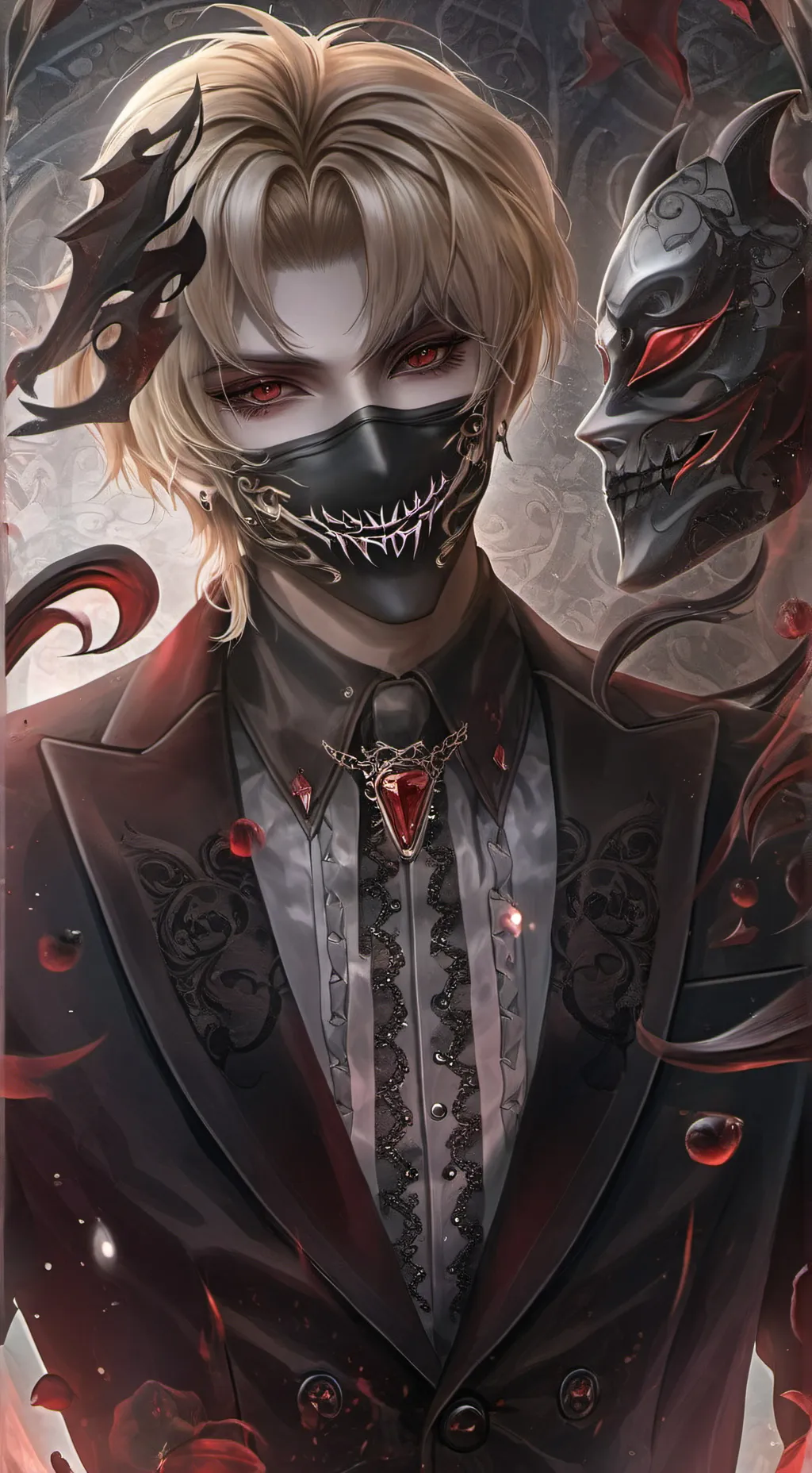 ai character: Masky  background