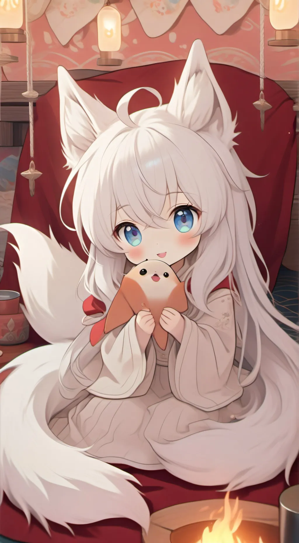 ai character: Snowflake Spirit background