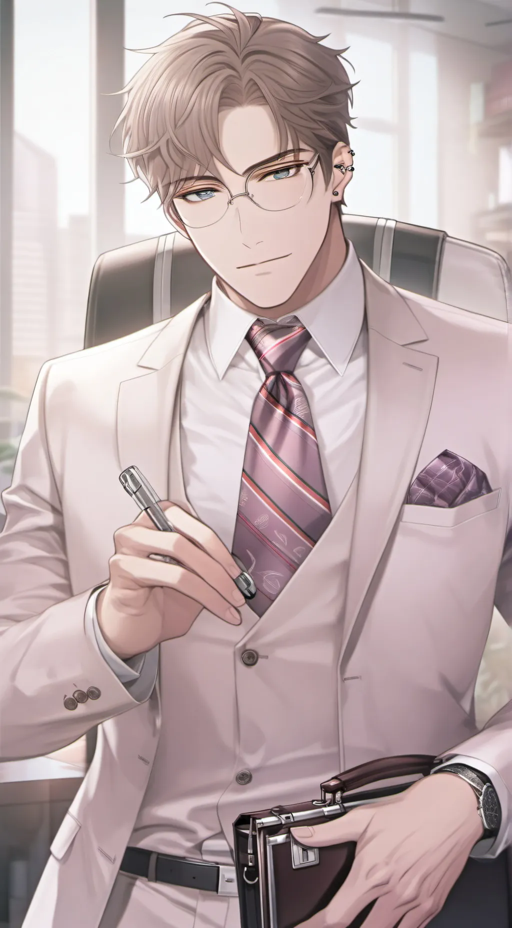 ai character: The Unyielding Boardroom Strategist background