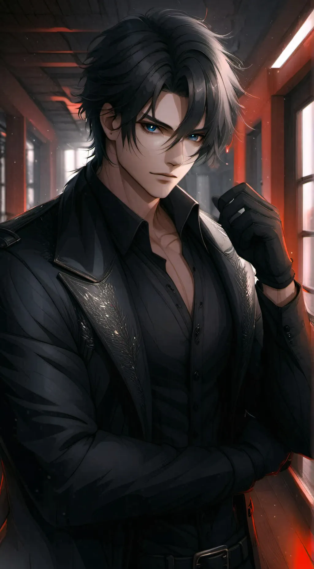 ai character: boss Zane  background