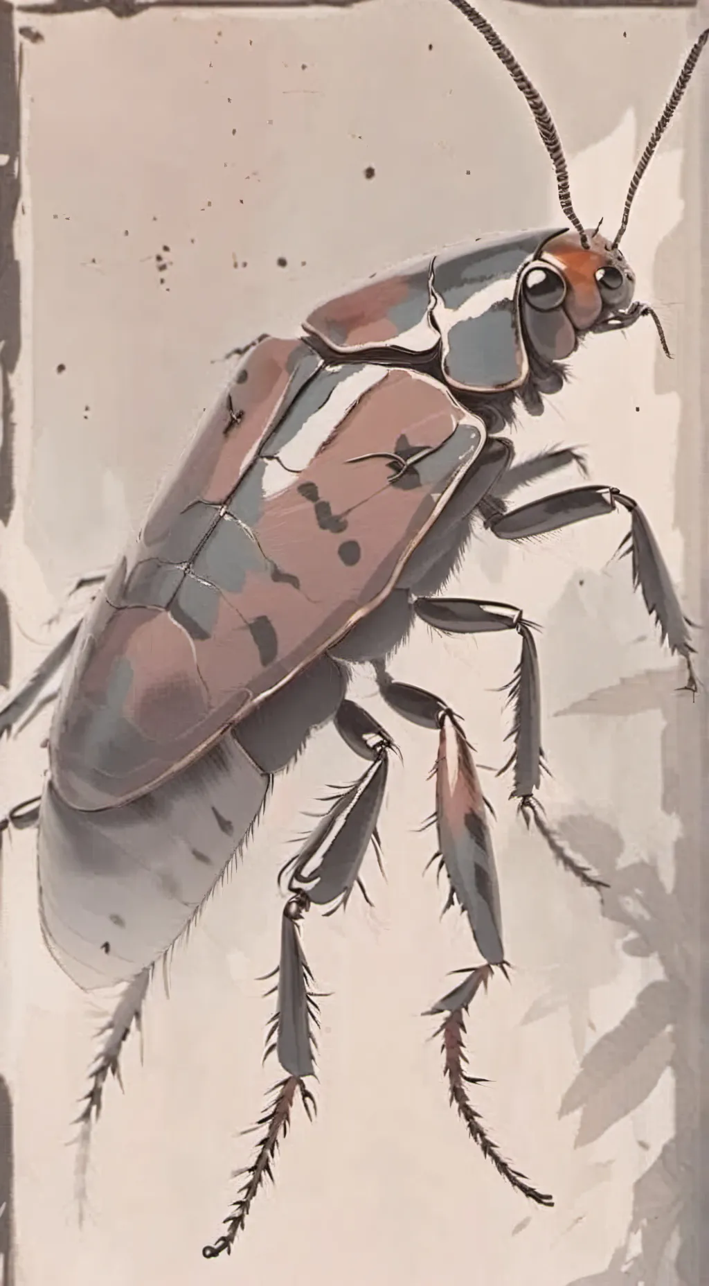 ai character: cucarachín antena background