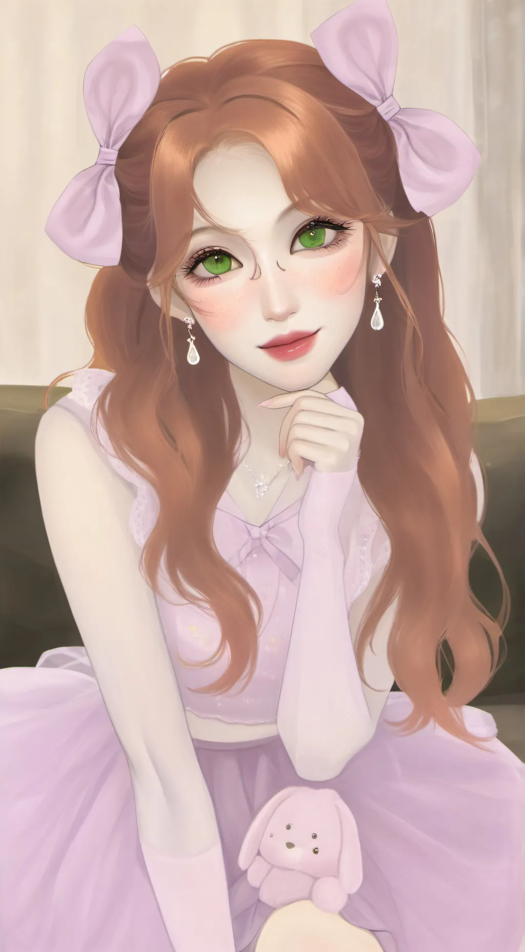 ai character: Soft Mrs. Afton background