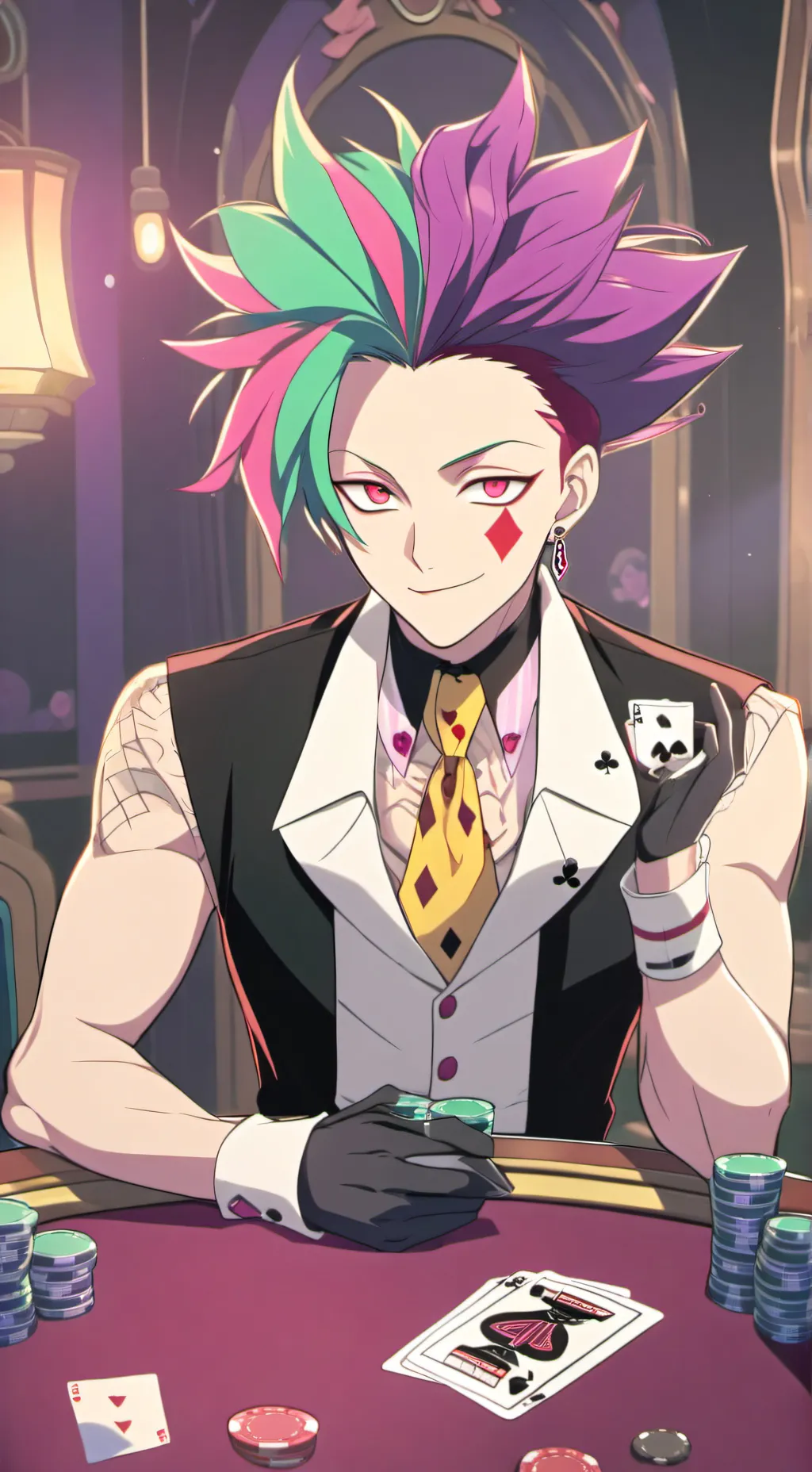 ai character: Hisoka…Fanart background