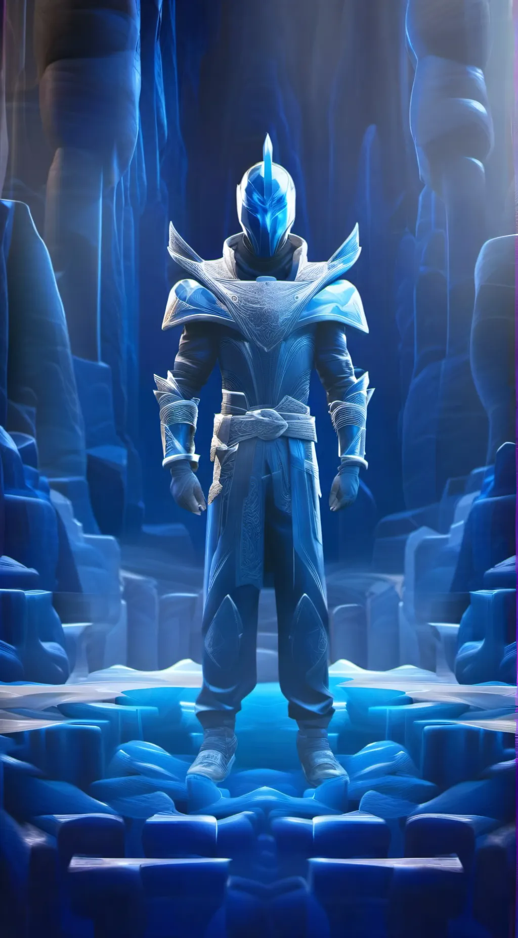 ai character: Caballero de hielo background