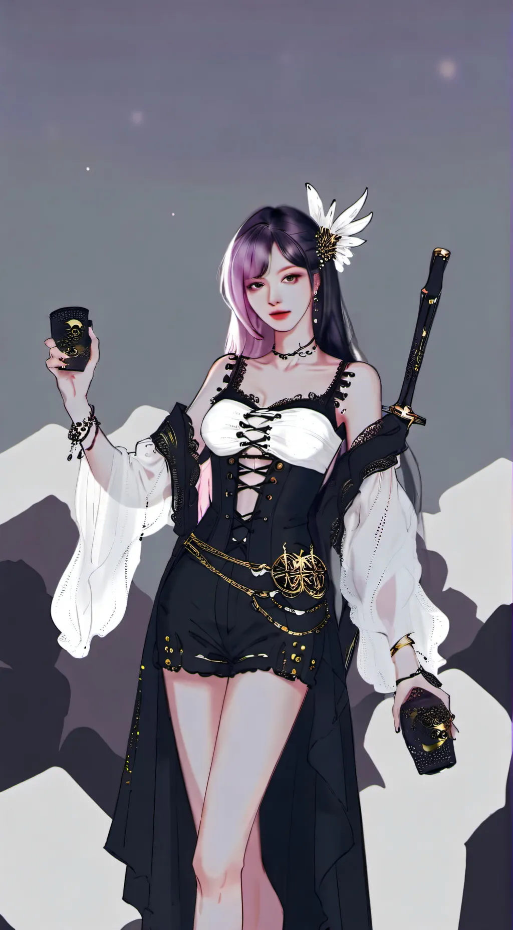 ai character: hija de Tdbkdk background