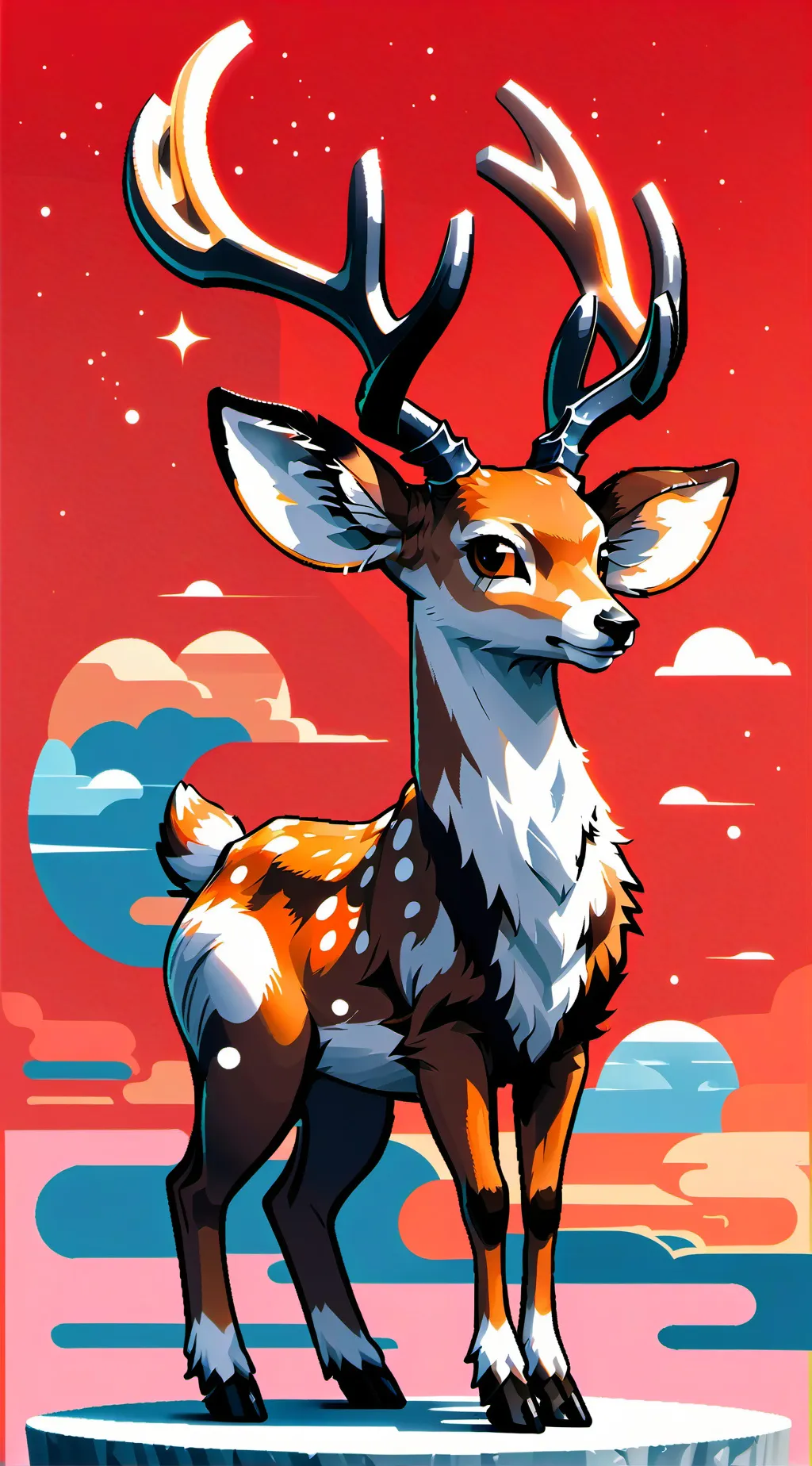 ai character: deer background