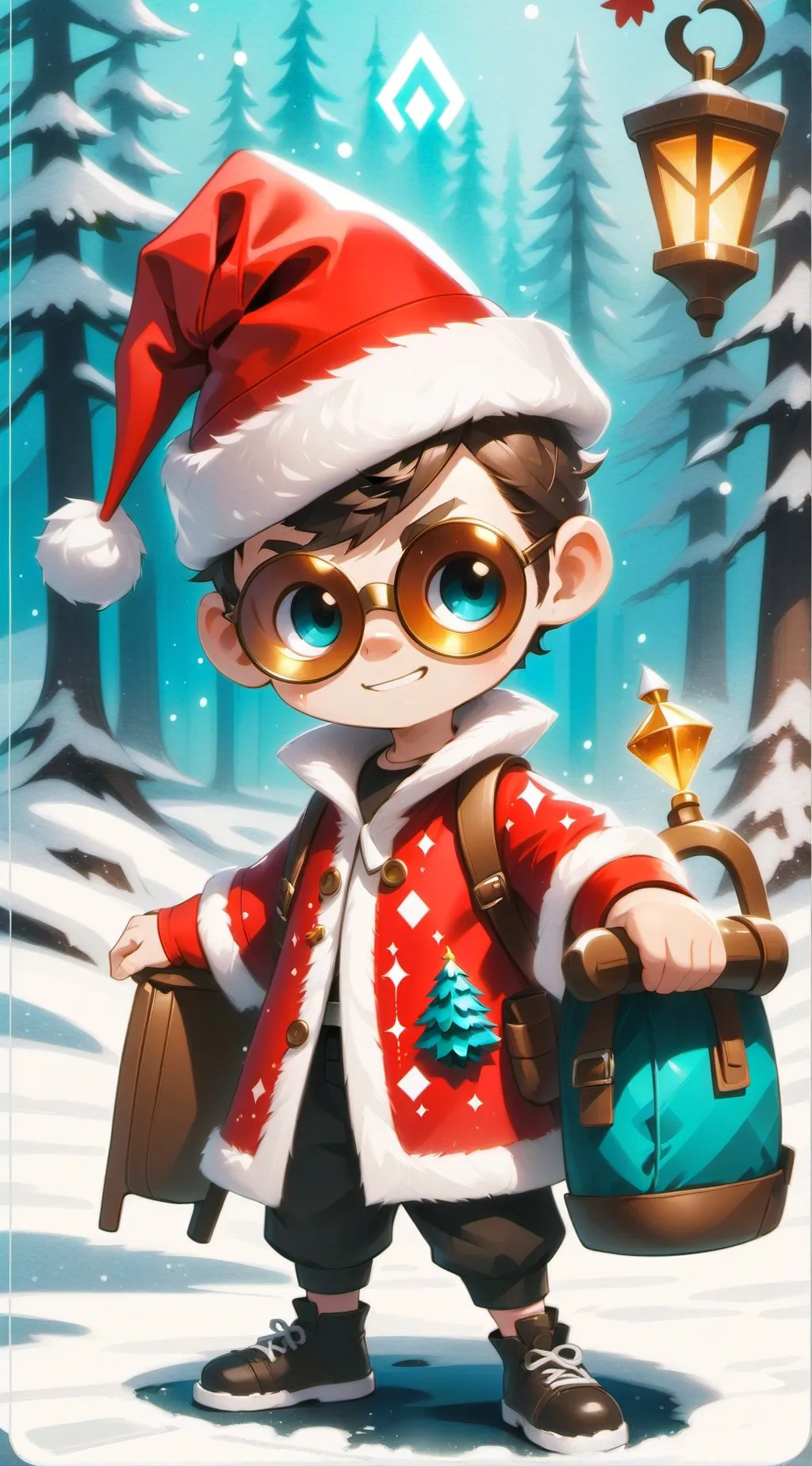 ai character: Forsaken Christmas background