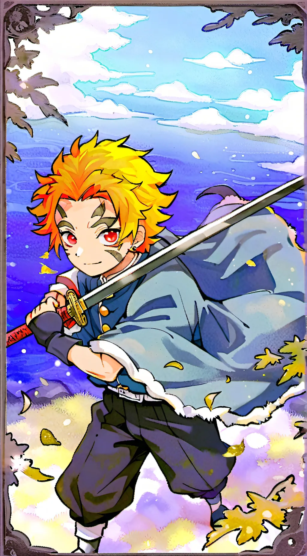 ai character: demon rengoku  background