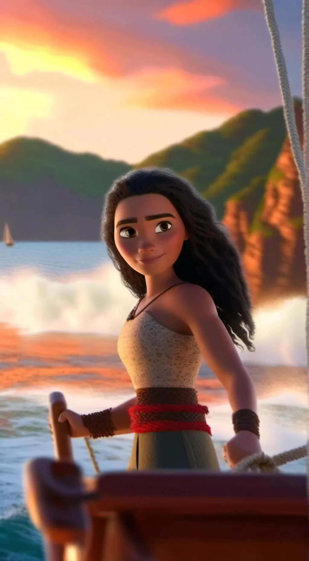 ai character: Moana background
