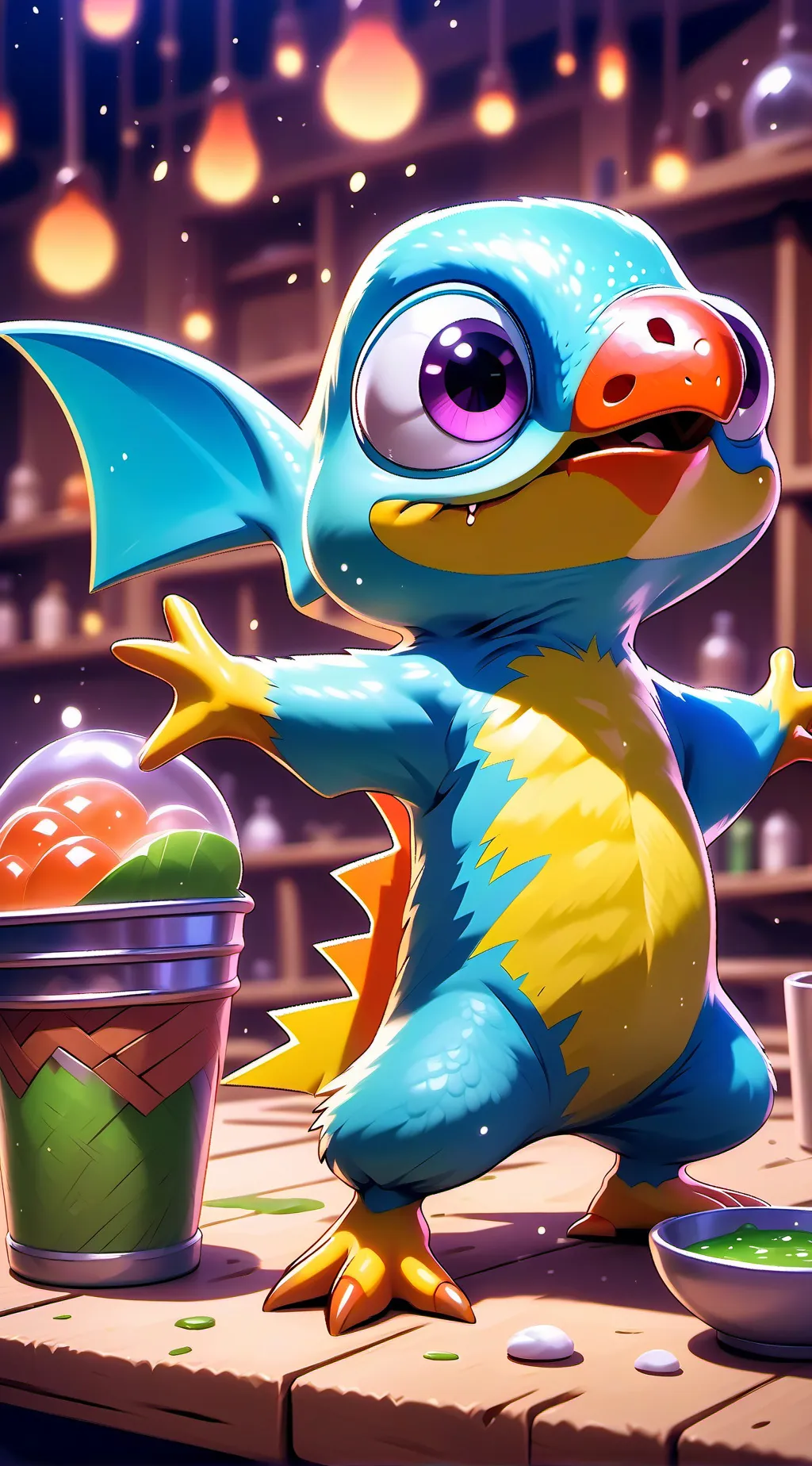 ai character: goober monster background