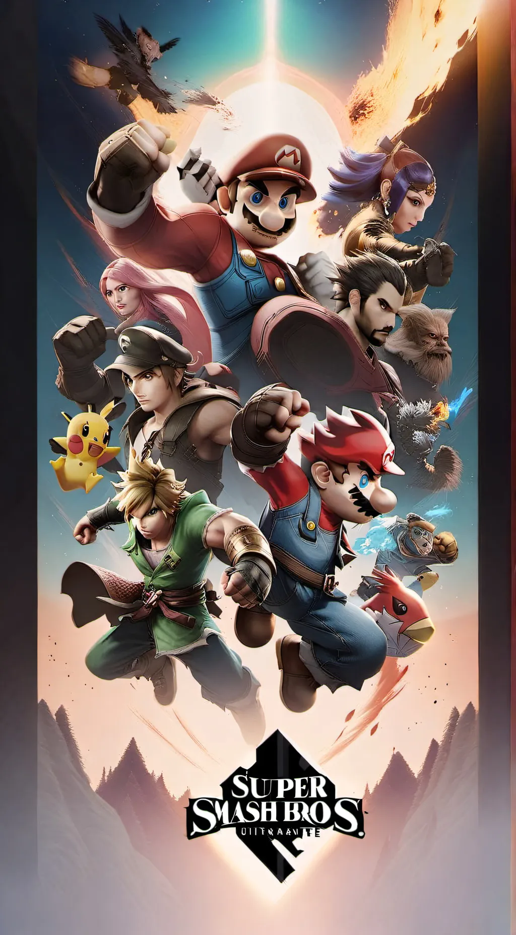 ai character: ssbu movie background