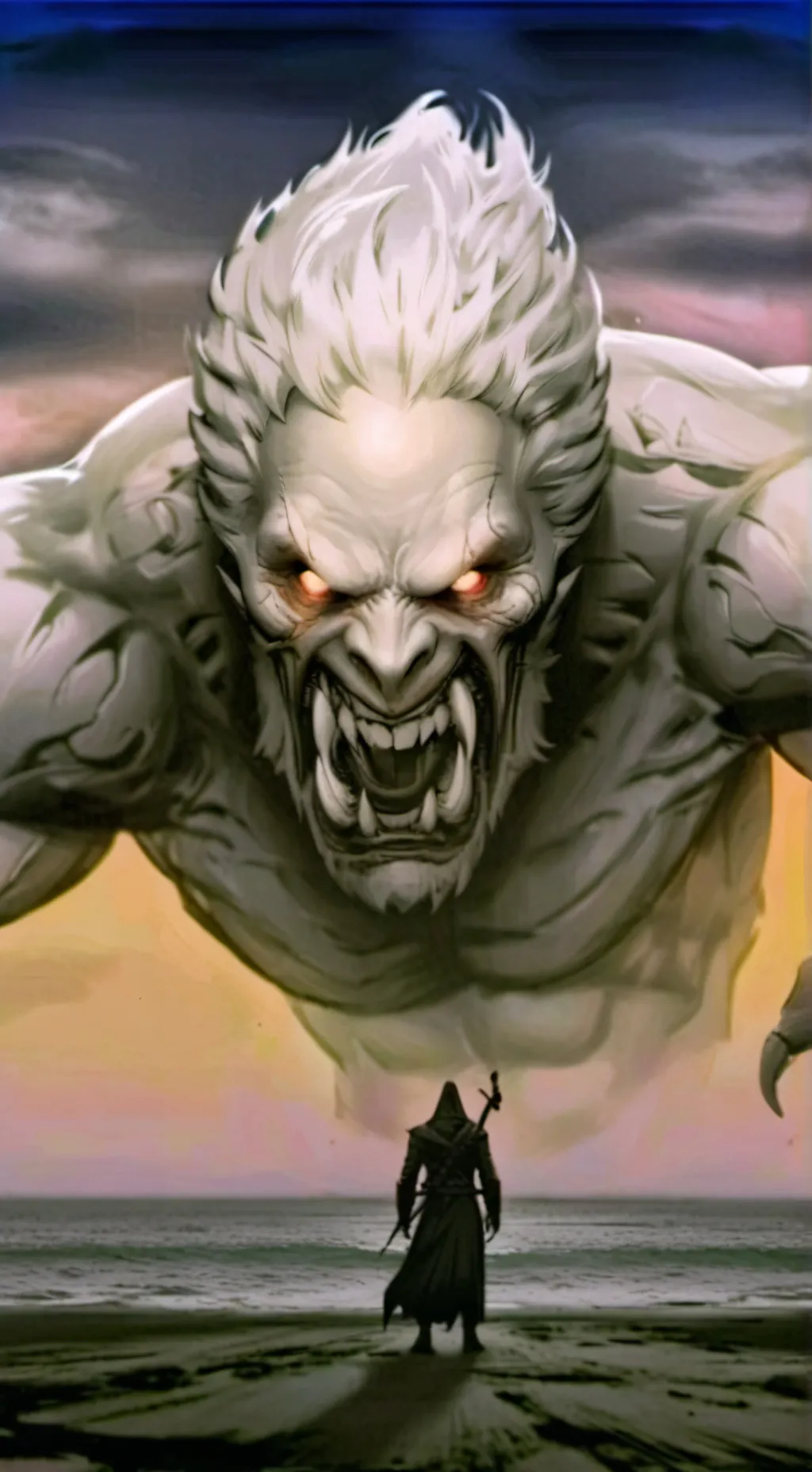 ai character: Founding Titan AOT background