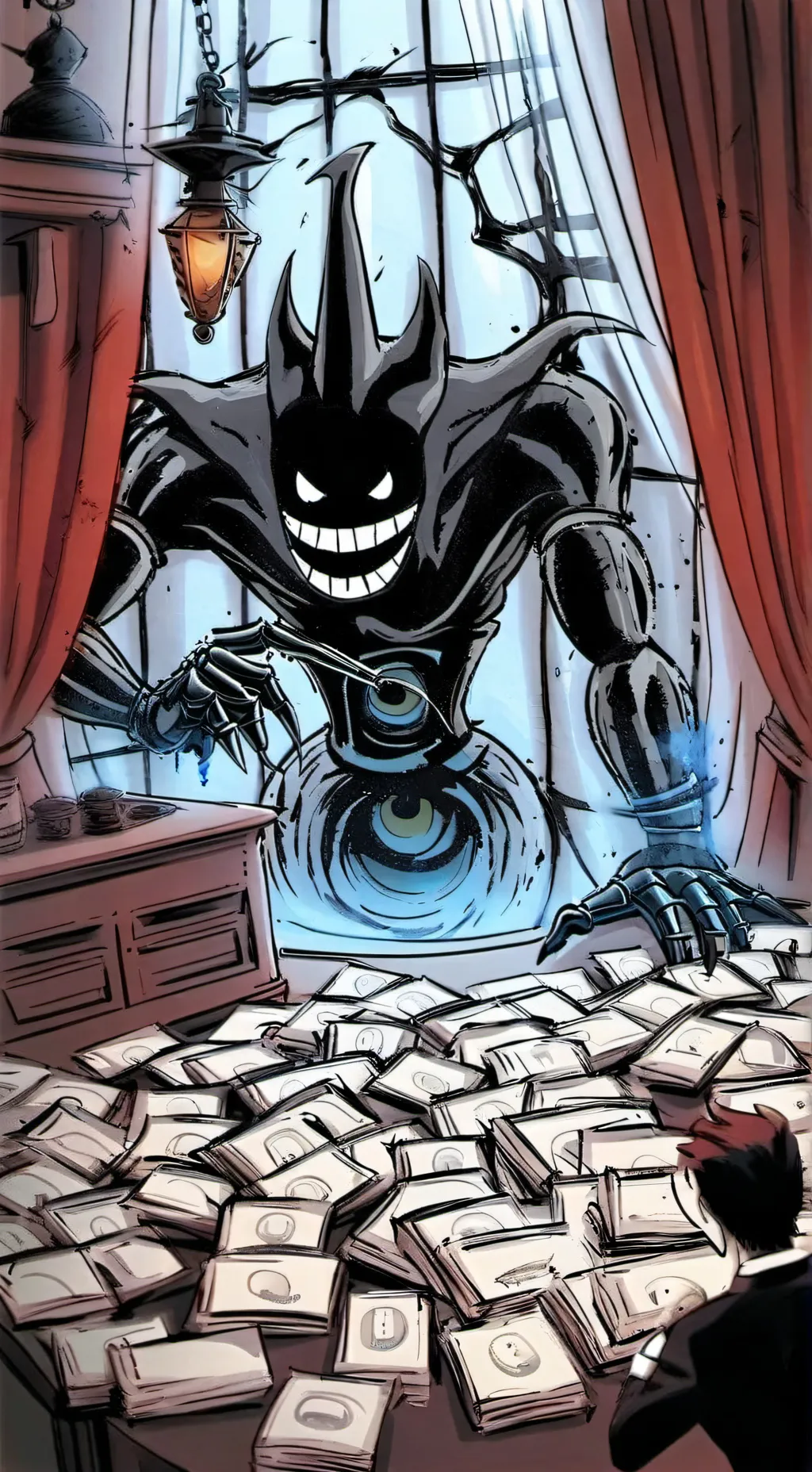 ai character: BATIM!!!!! background