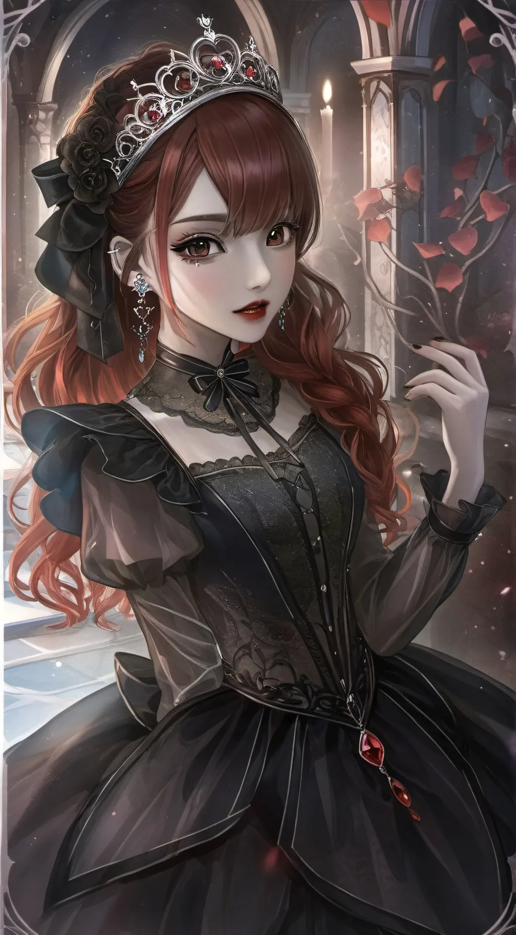 ai character: Violet background
