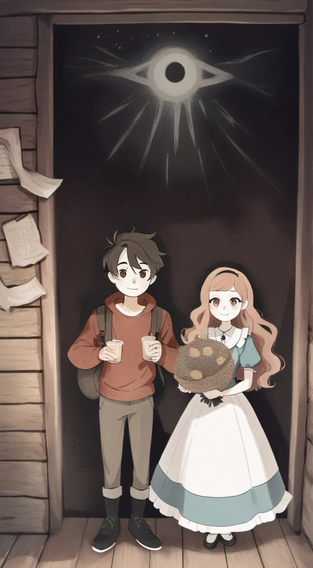 ai character: Gravity falls  background