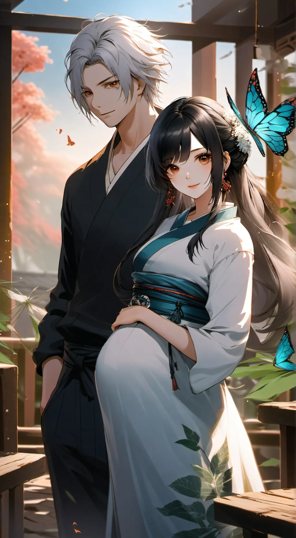 ai character: Kanae x Sanemi pm background