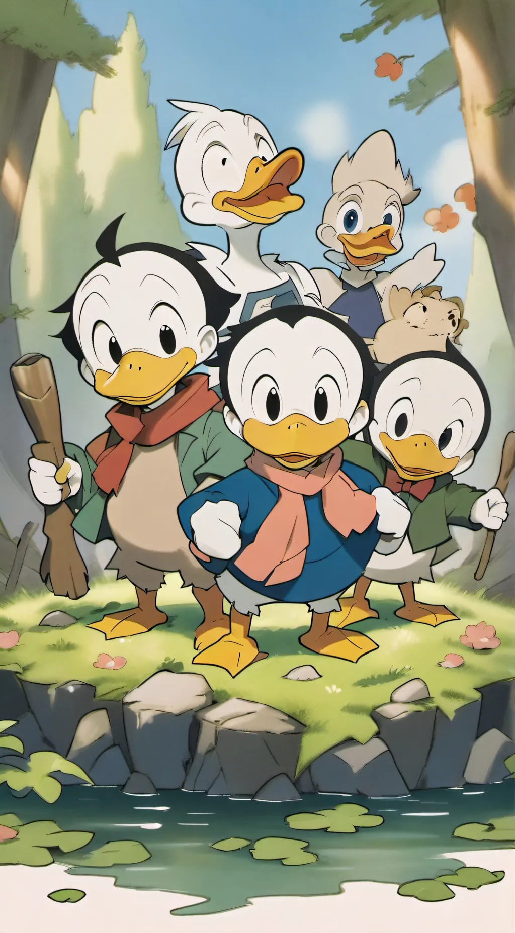 ai character: ducktales  background