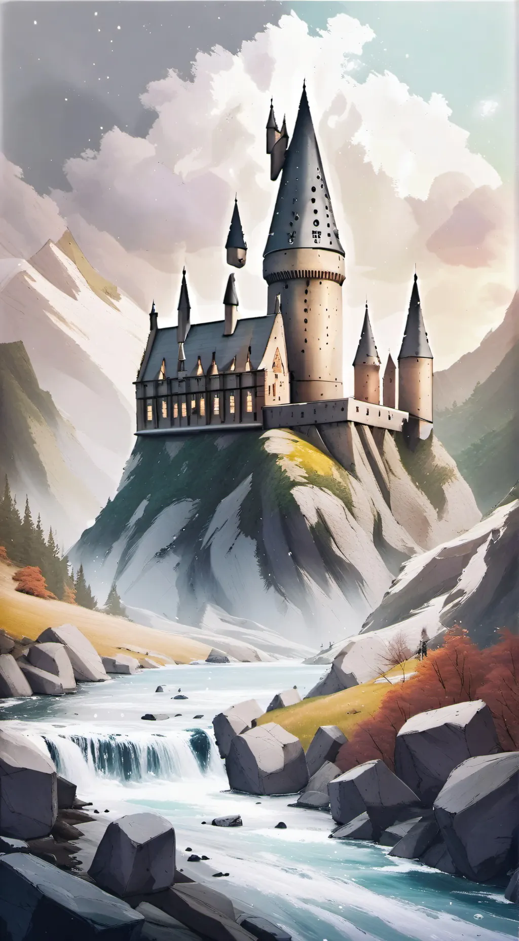 ai character: Hogwarts  background