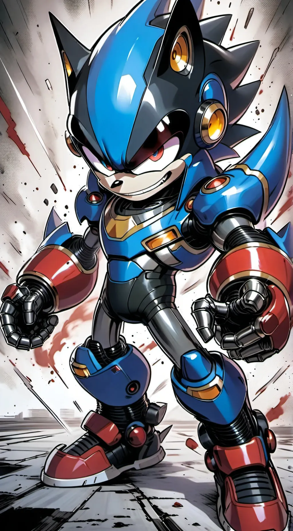 ai character: Metal Sonic  background