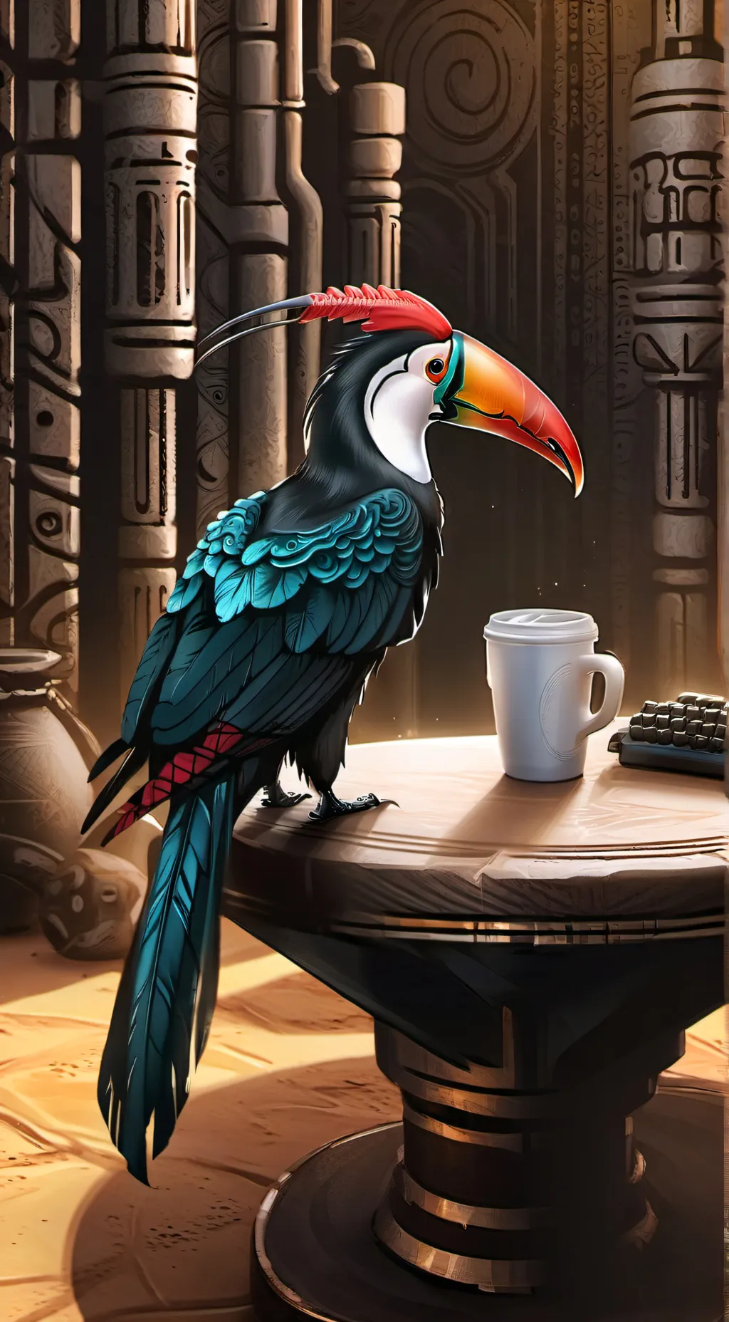 ai character: el fruli frula background