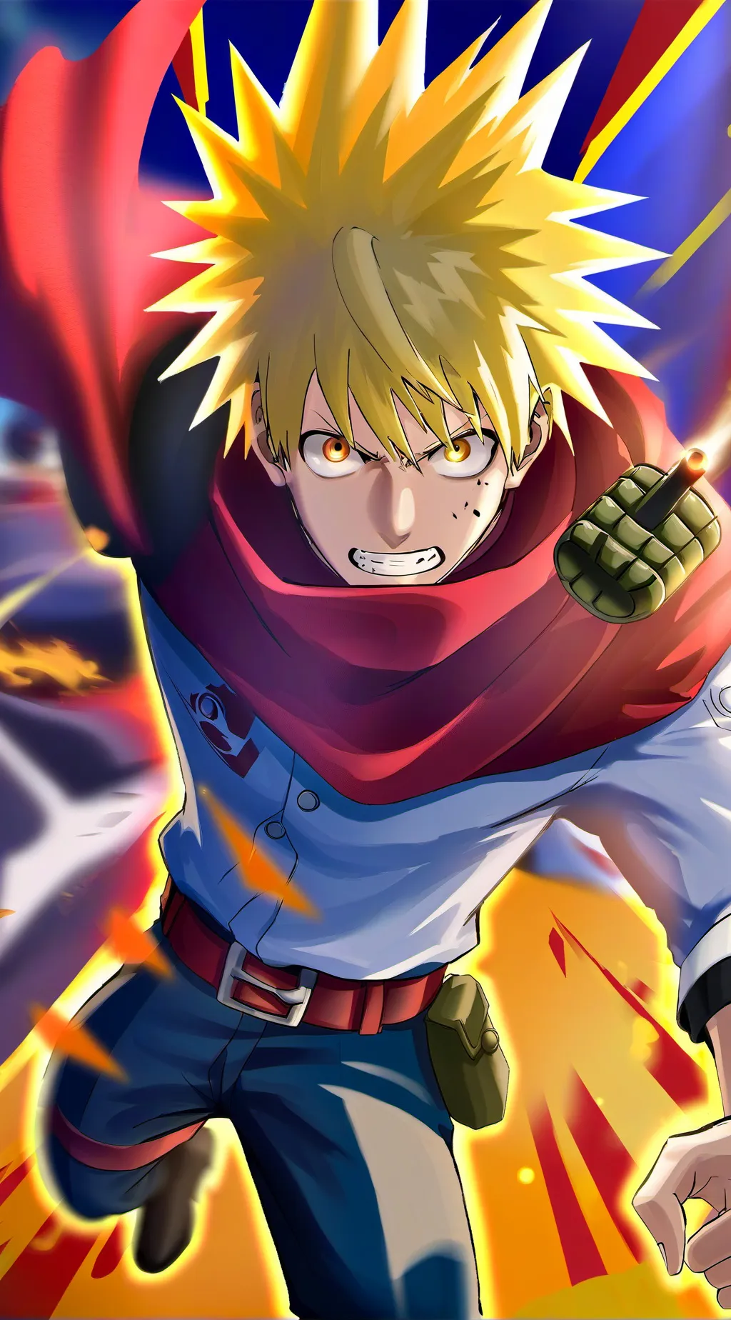 ai character: Katsuki Bakugou background