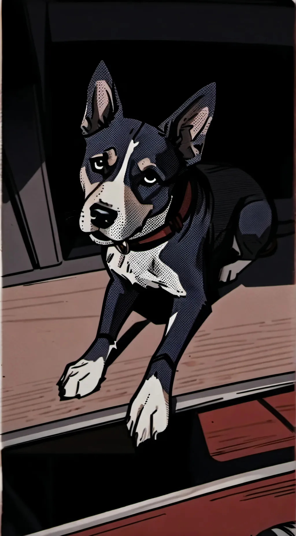 ai character: dog. background