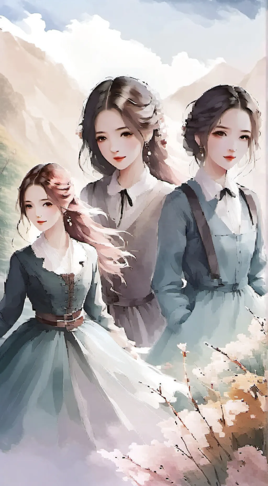 ai character: Only girl school background