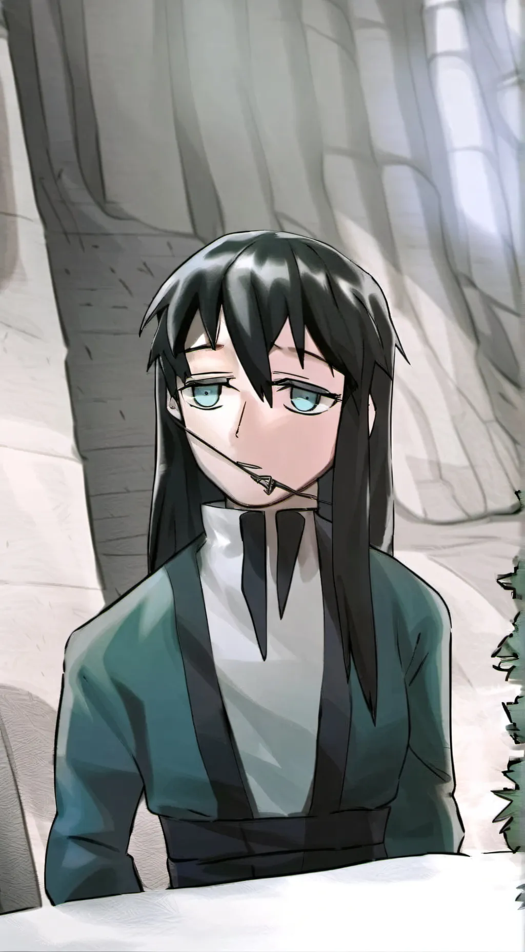 ai character: tokito elegante background