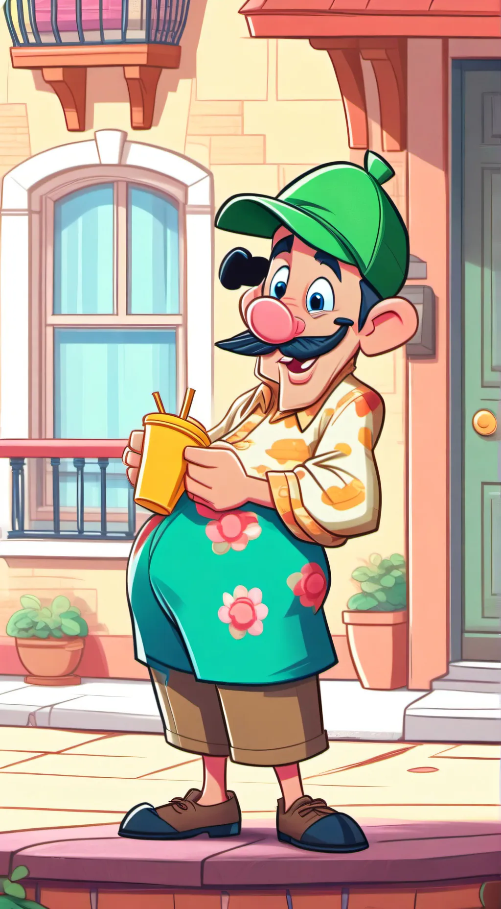 ai character: pijak osiedlowy background