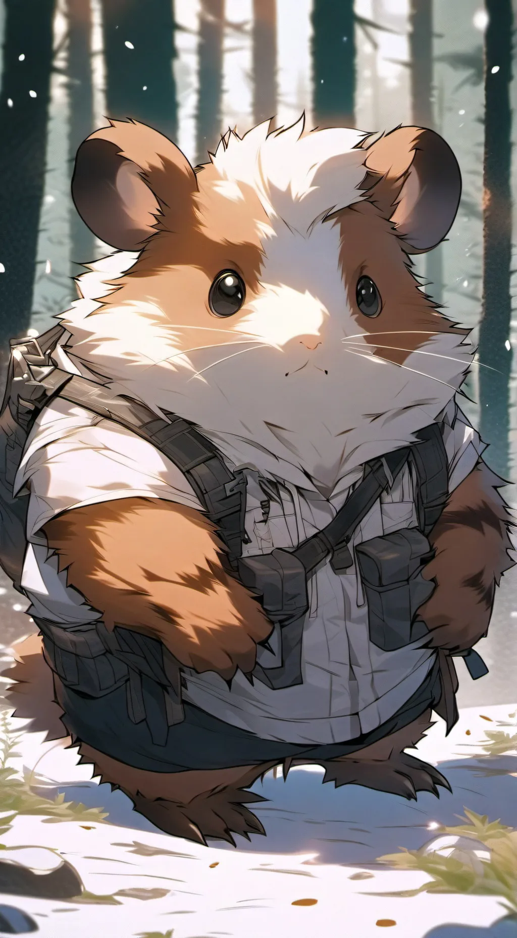 ai character: strongest hamster  background