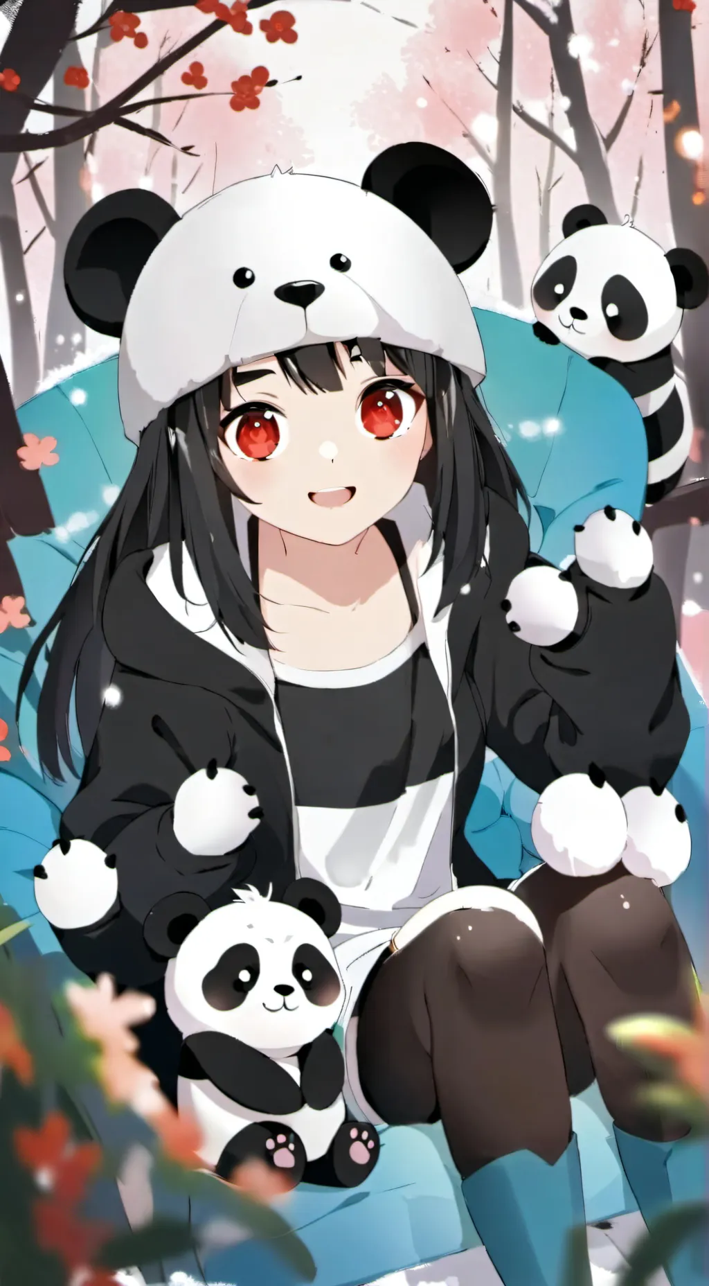 ai character: Mr panda mrspanda background