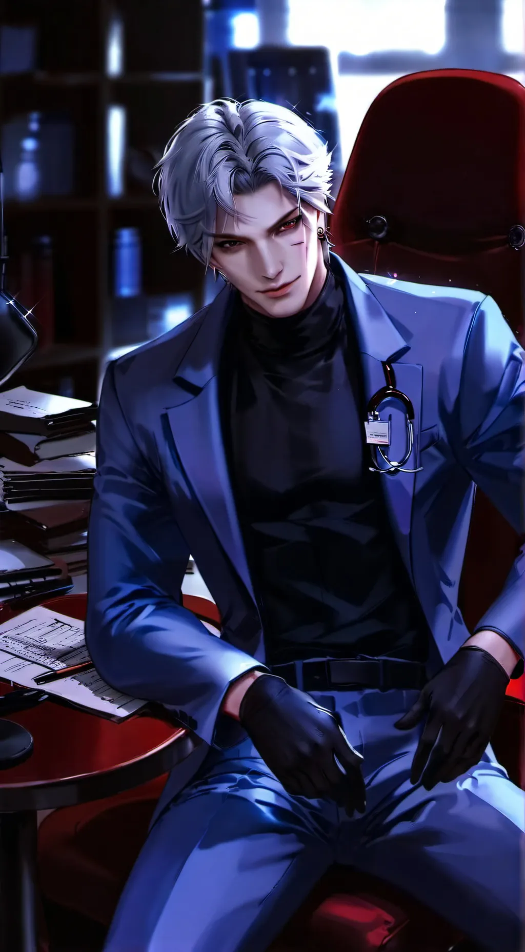 ai character: Dr Colten  background