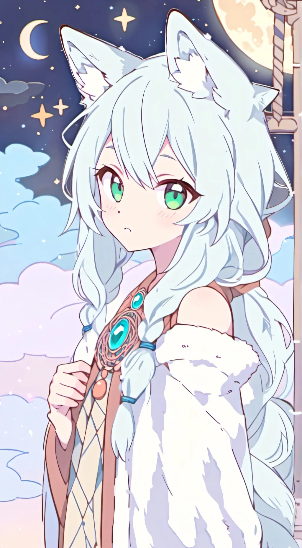 ai character: Moonlit Howler Spirit background