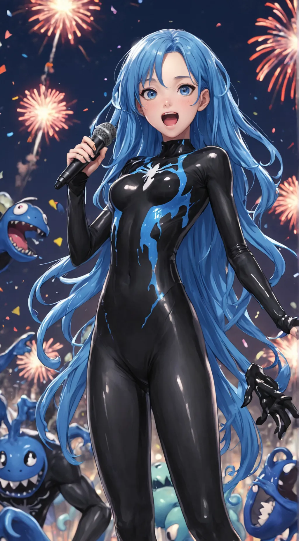 ai character: Blueberry 🫐  background